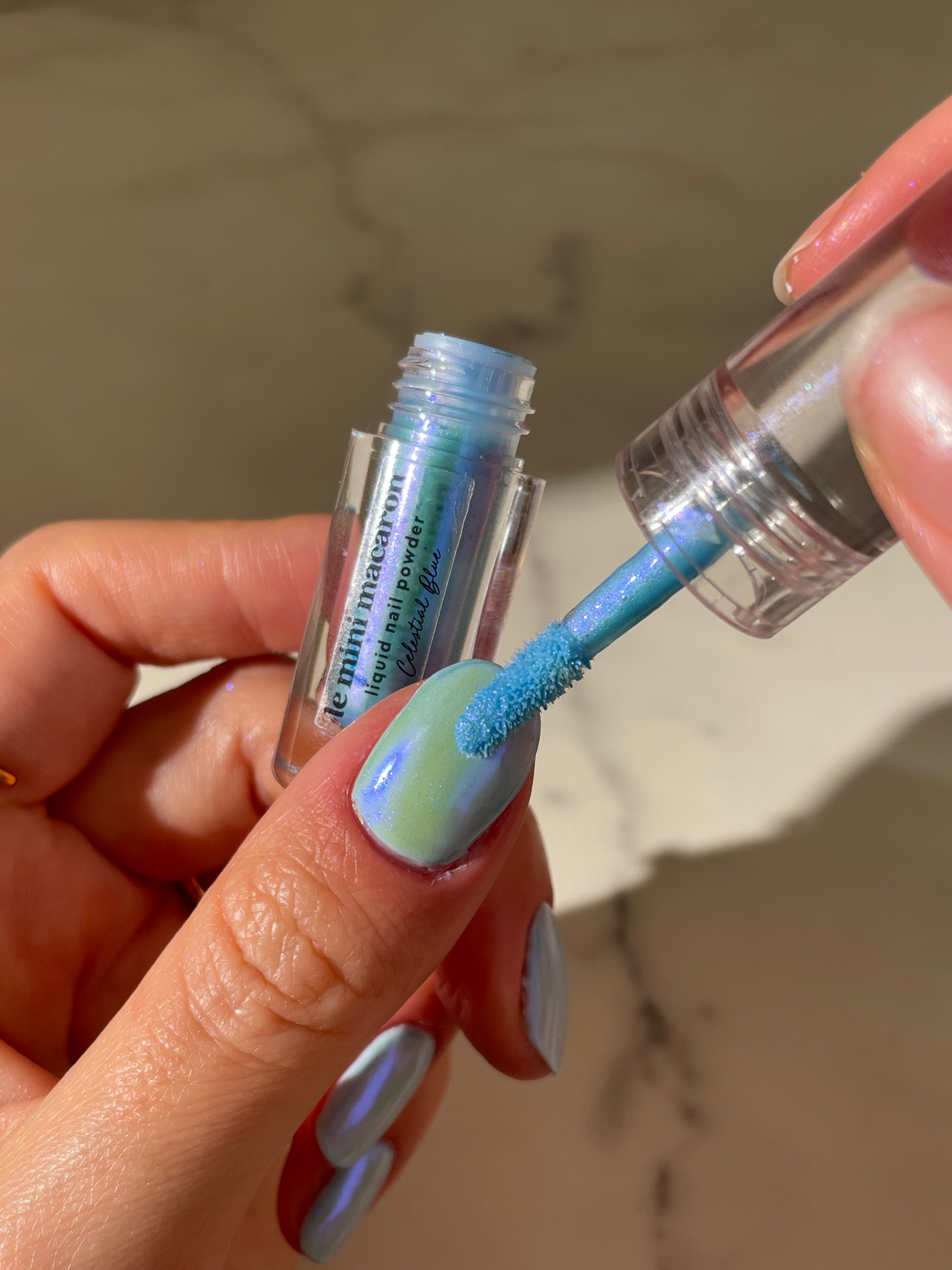 Celestial Blue - Liquid Nail Powder - Le Mini Macaron