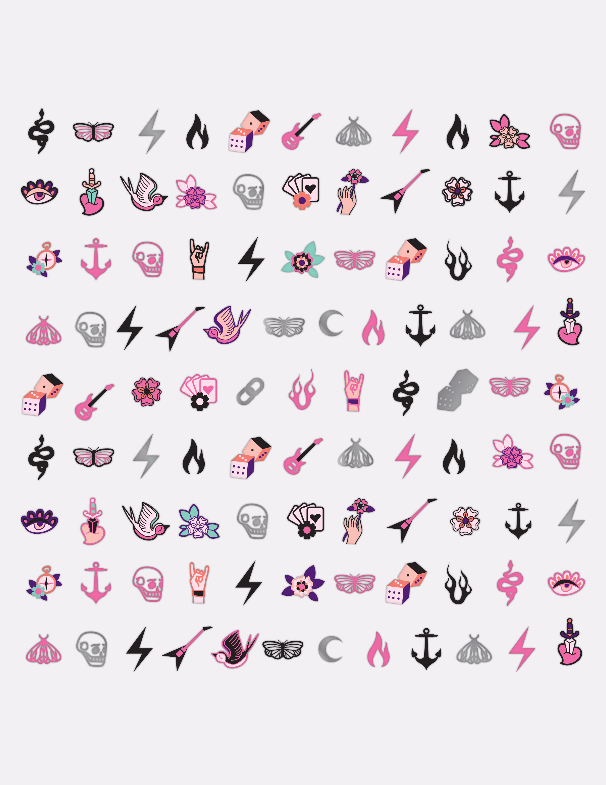 Gothic Girl - Mini Nail Stickers - Le Mini Macaron