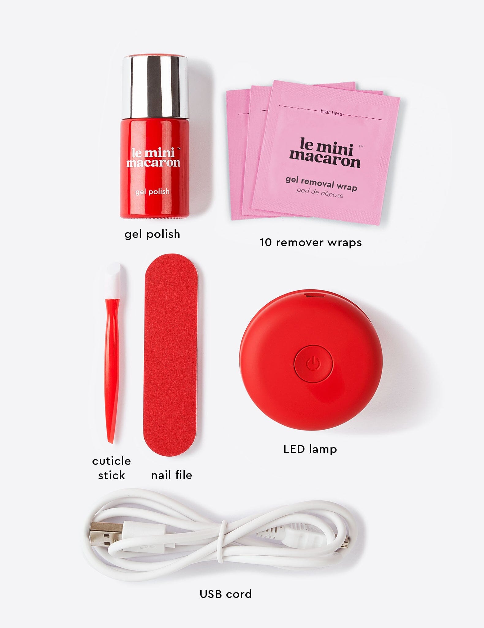Cherry Red - Gel Manicure Kit - Le Mini Macaron