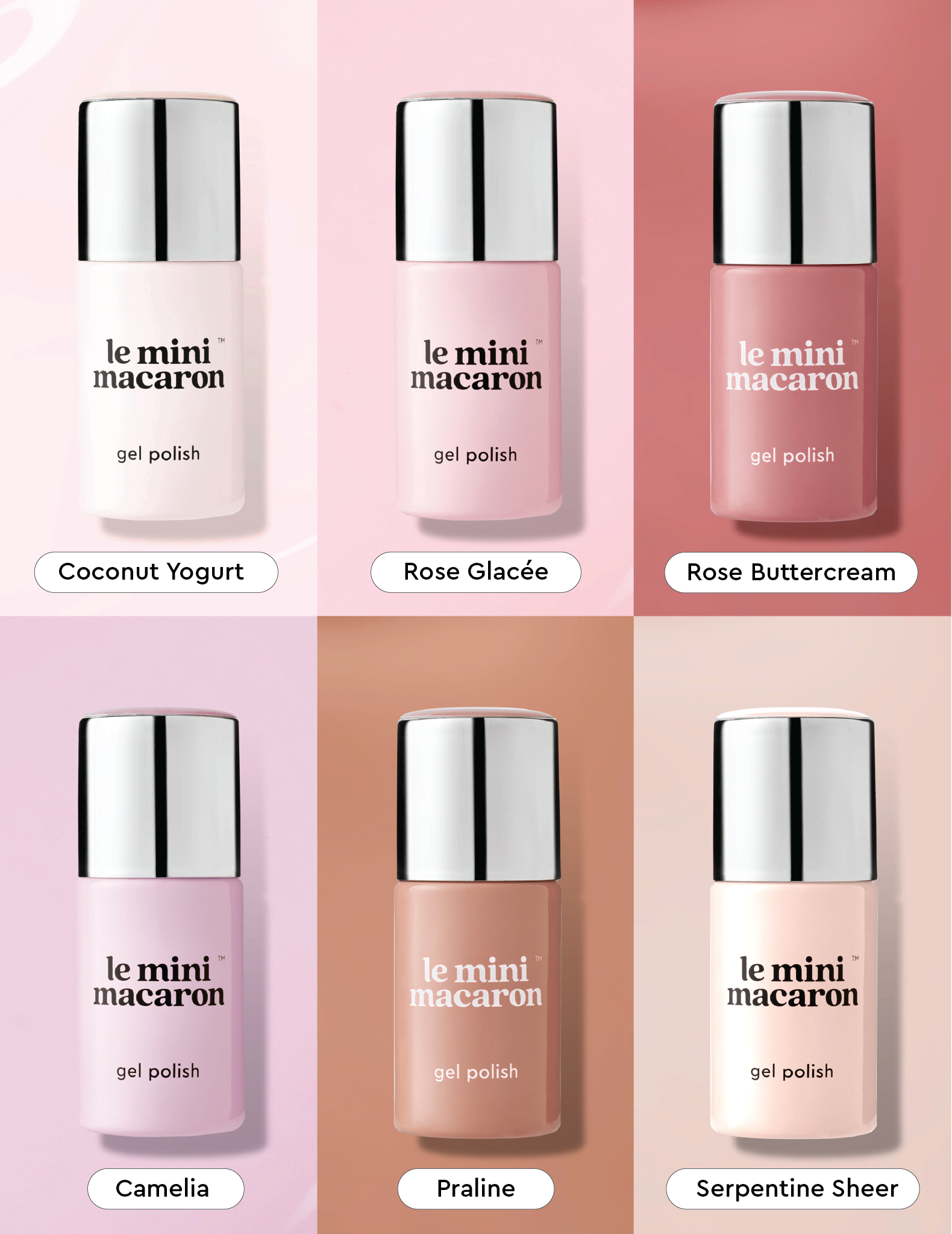 Nudes y Neutros Claros y Medios - Set de Esmaltes Semipermanentes