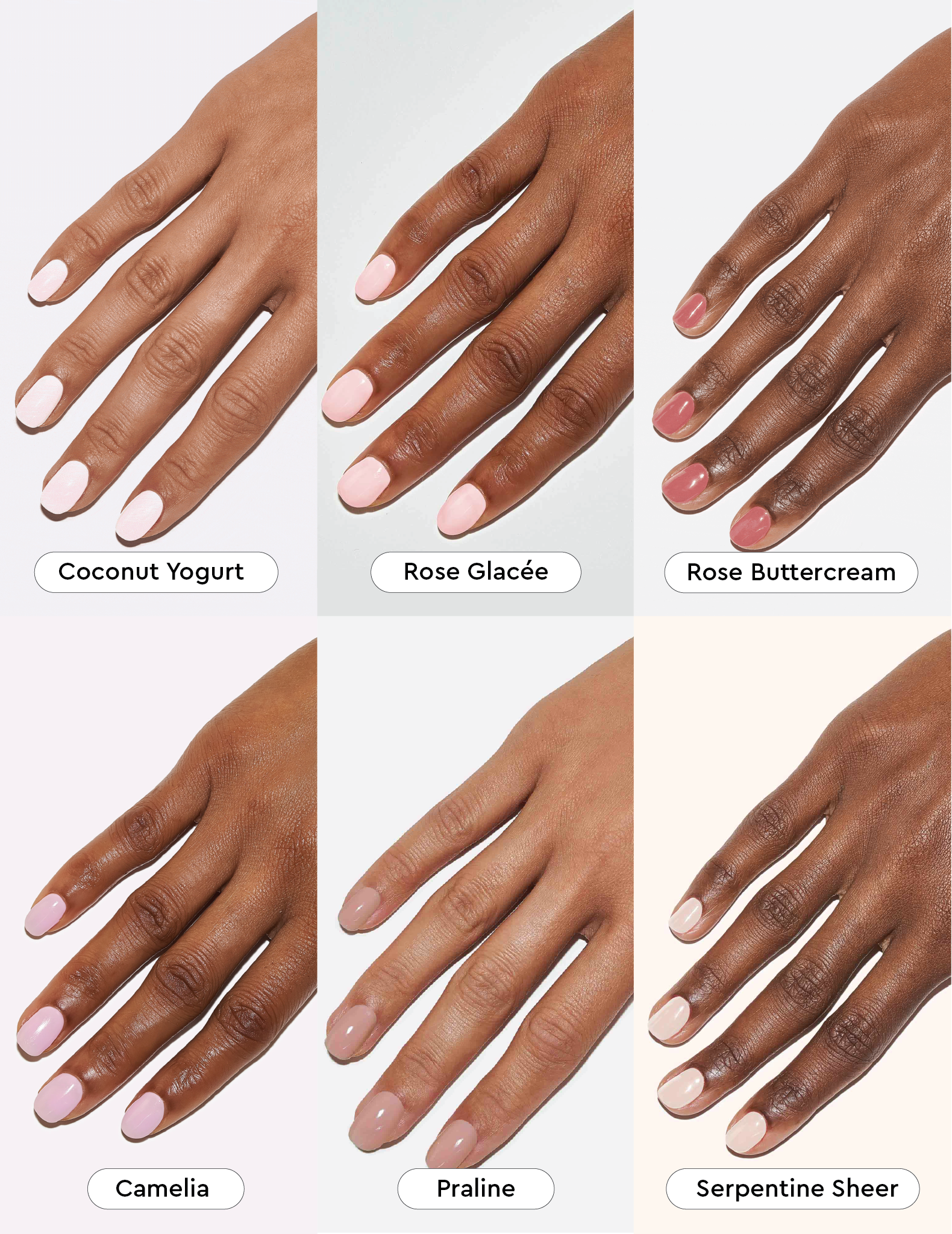 Nudes y Neutros Claros y Medios - Set de Esmaltes Semipermanentes