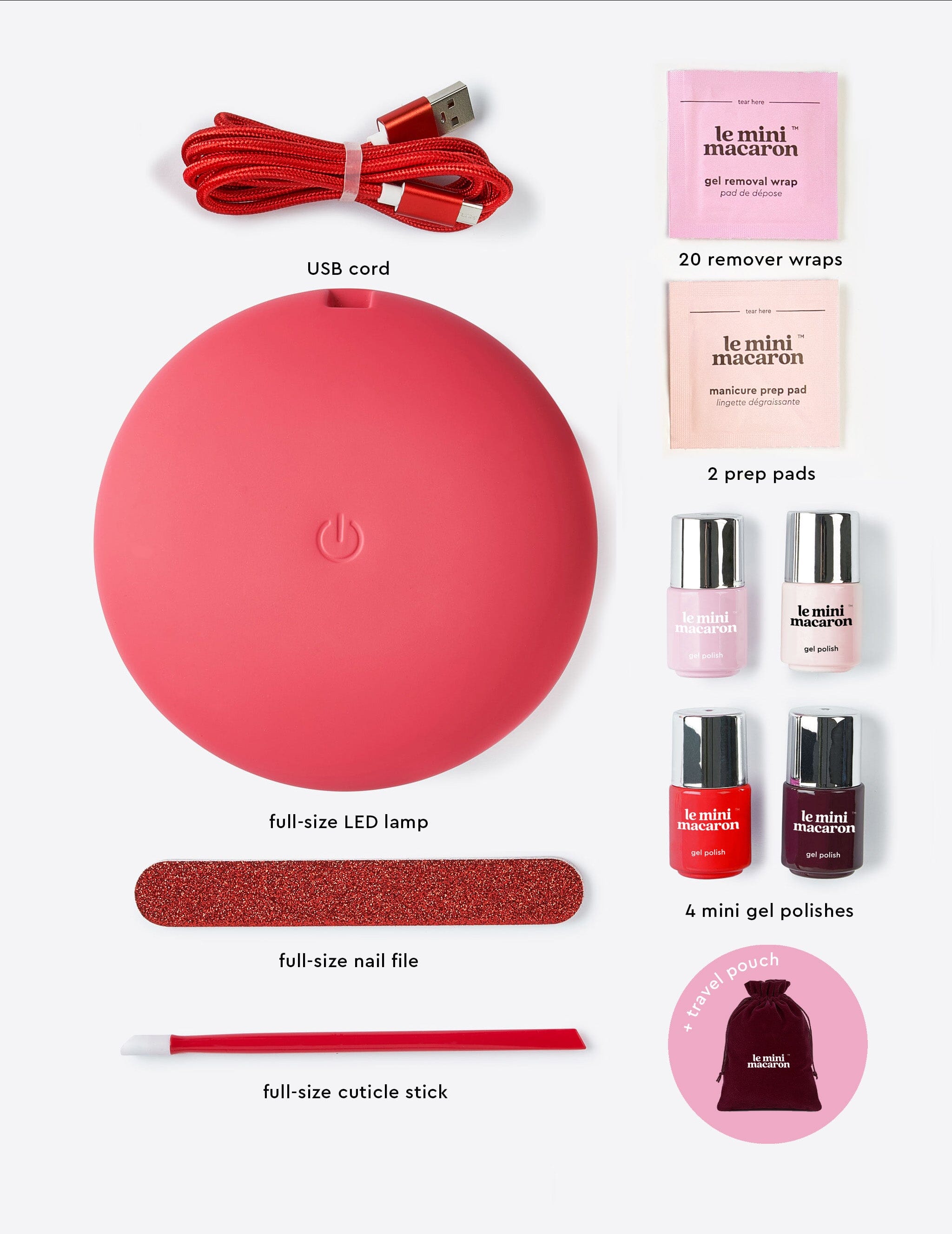 Maxi Rouge & Moi - Gel Manicure Kit - Le Mini Macaron
