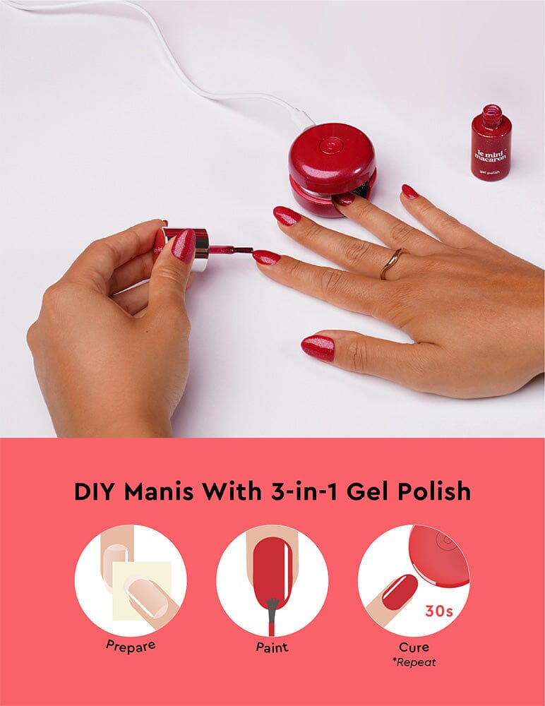 Ruby Red - Gel Manicure Kit - Le Mini Macaron