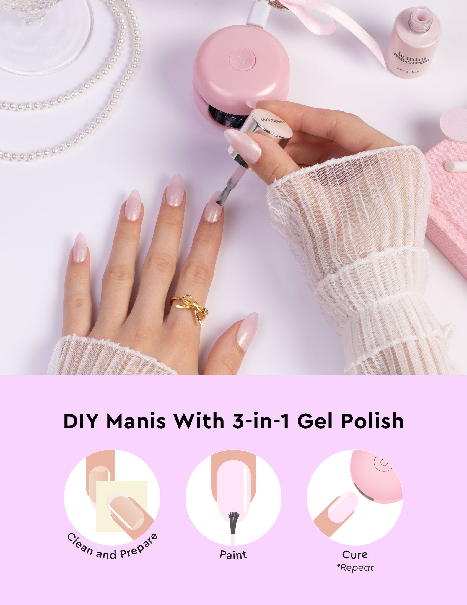 Pink Quartz - Kit de Vernis Semi-permanent