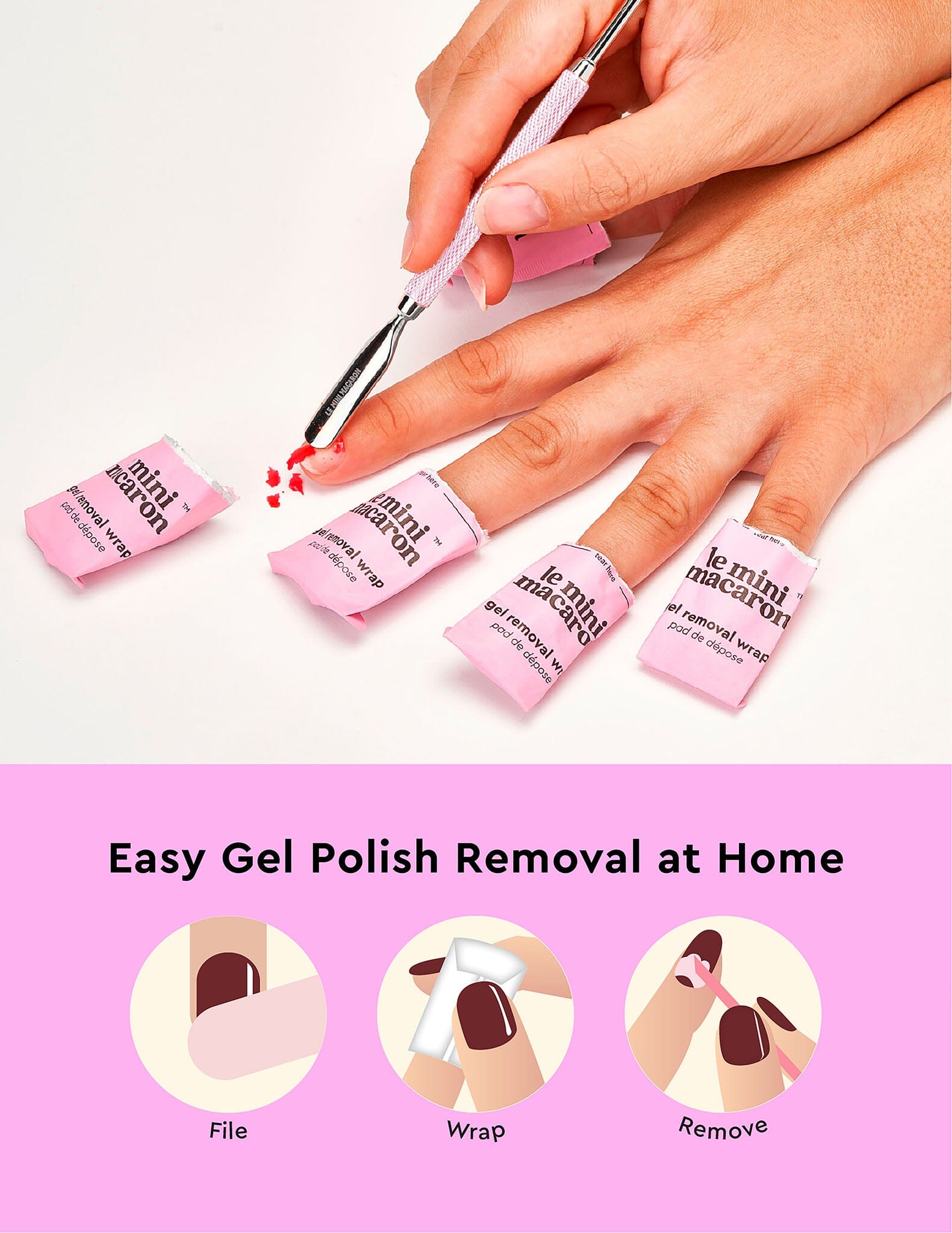 Gel Polish Remover Mini Kit - Le Mini Macaron