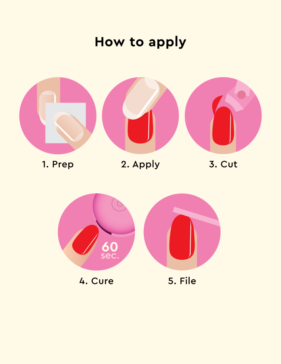 Gel Nail Strips - Cherry Red - Gel Nail Strips