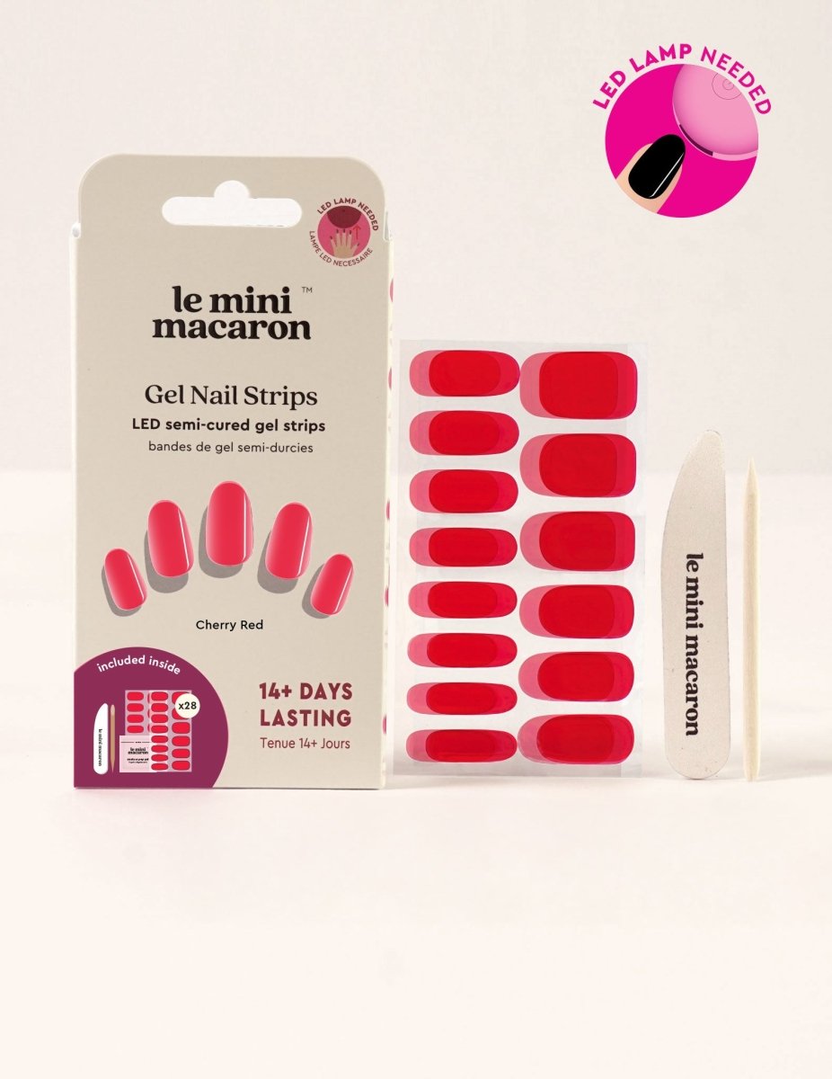 Gel Nail Strips - Cherry Red - Gel Nail Strips