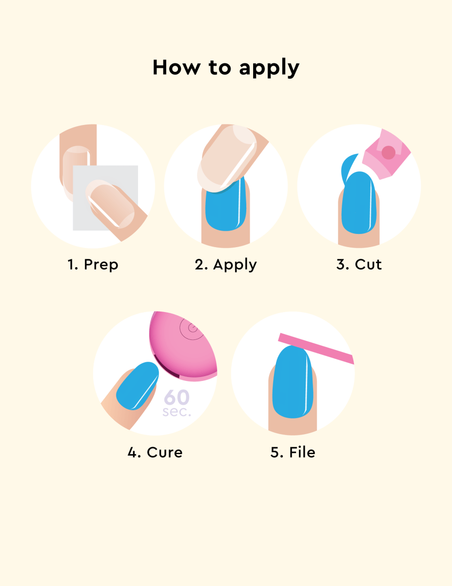 Gel Nail Strips - Denim Blue - Gel Nail Strips