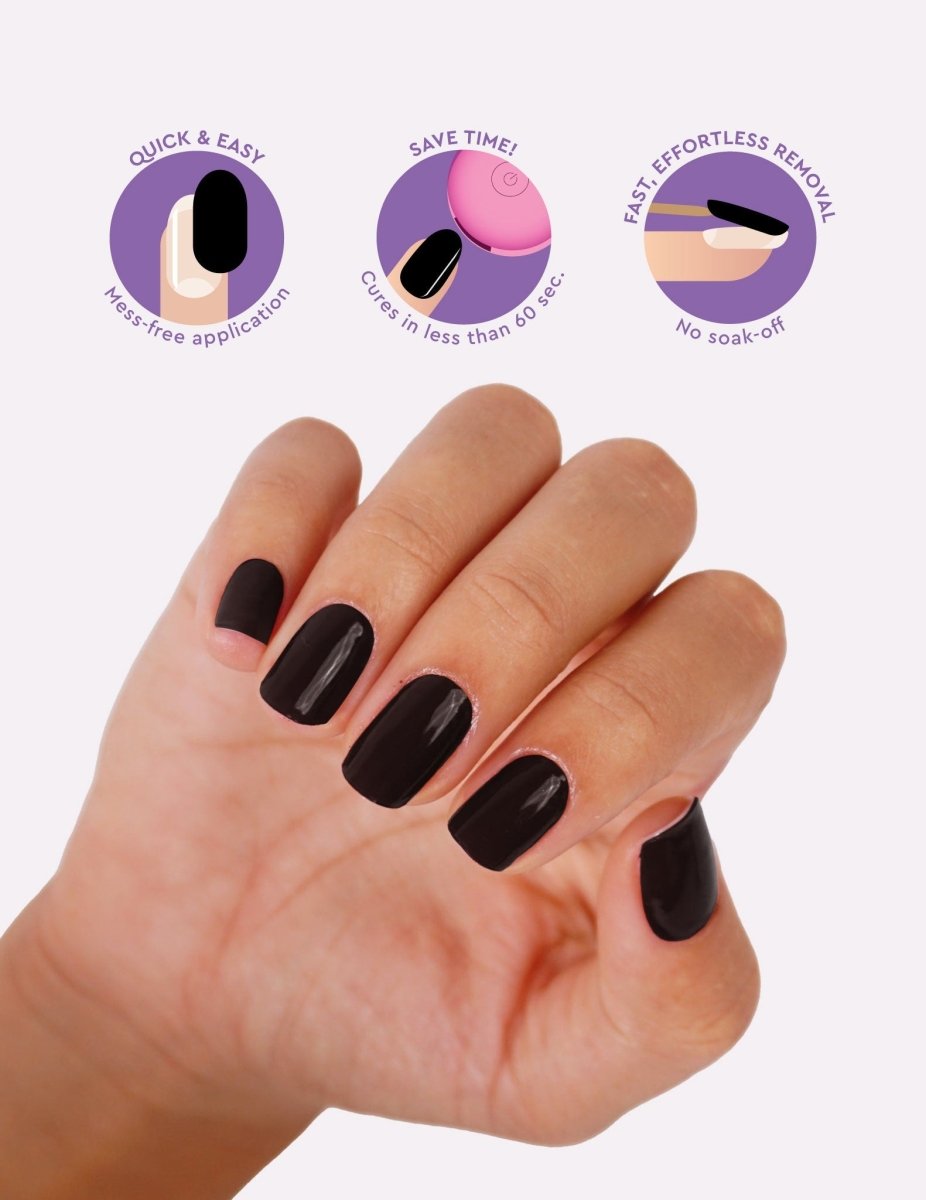 Gel Nail Strips - Licorice - Gel Nail Strips