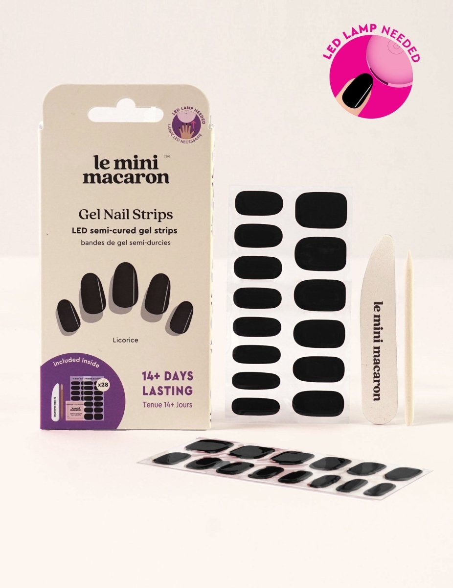 Gel Nail Strips - Licorice - Gel Nail Strips