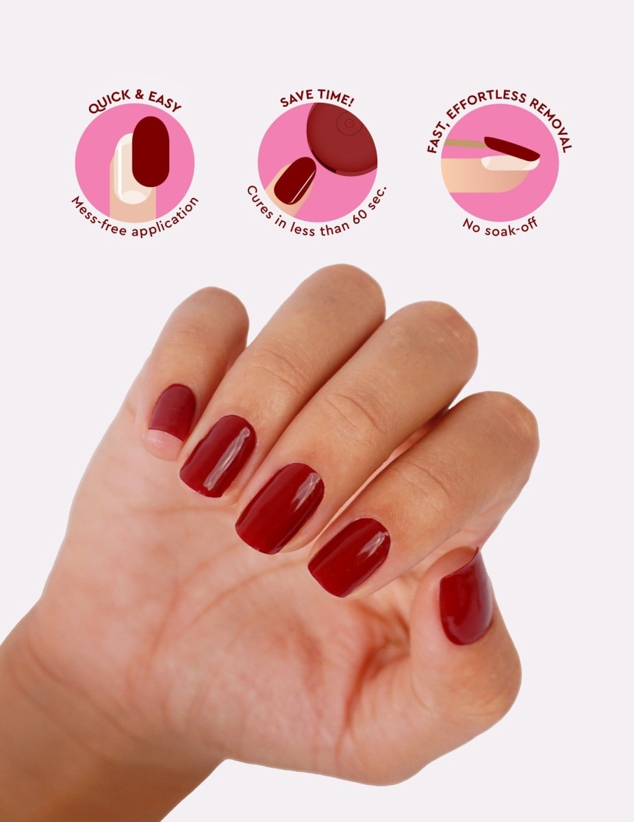 Gel Nail Strips - Rouge Dahlia - Gel Nail Strips