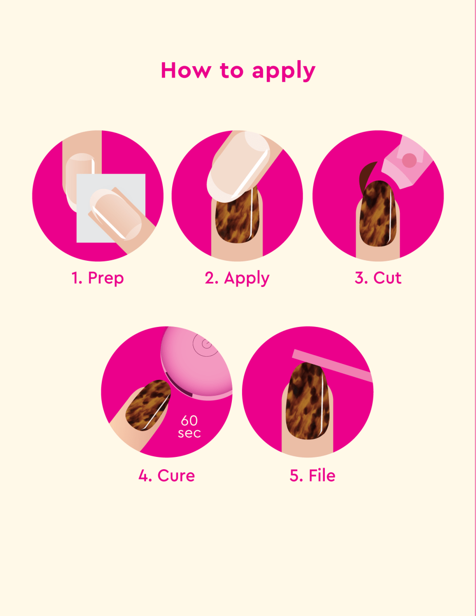 Gel Nail Strips - Tortoise Shell - Gel Nail Strips