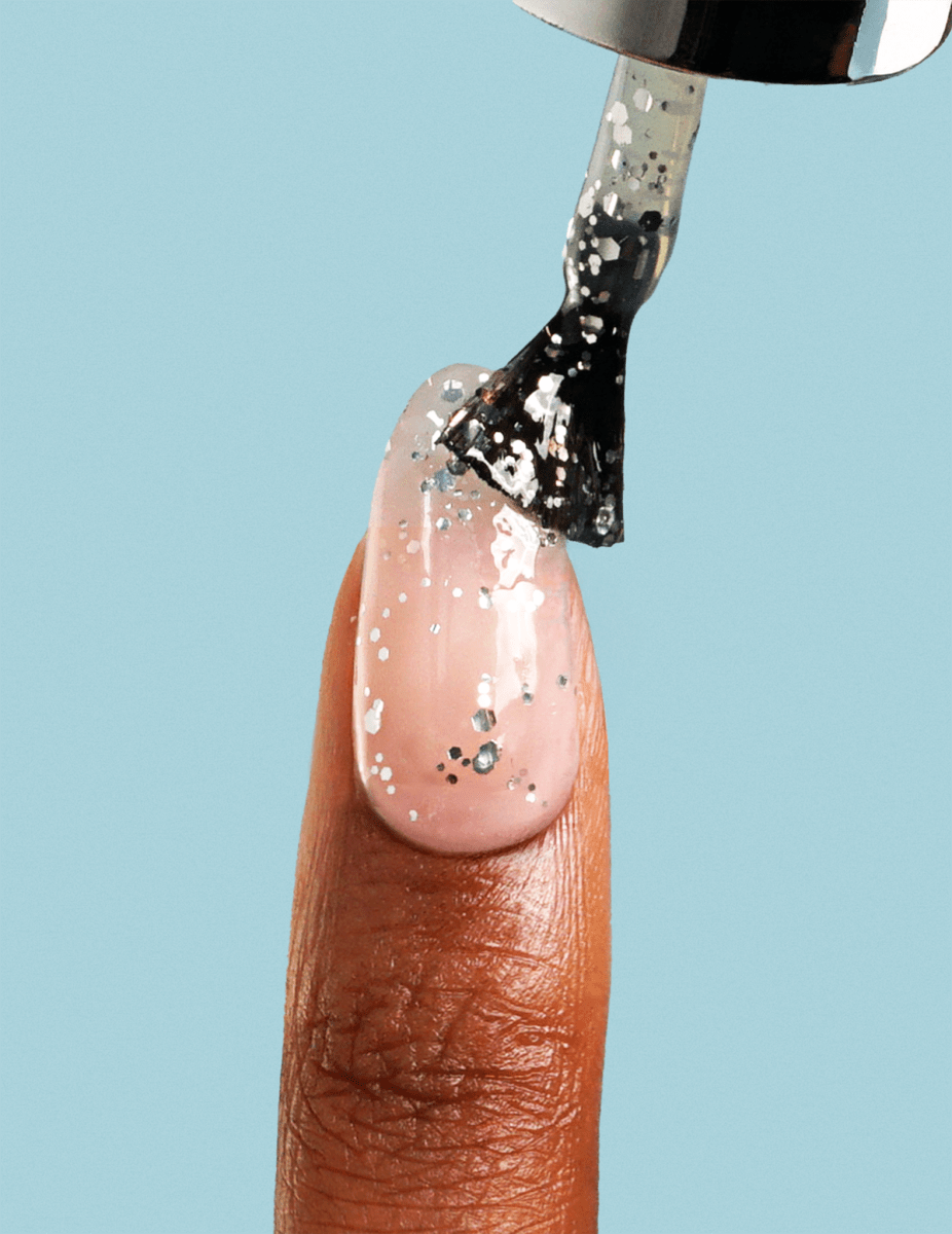 Silver Glitter - Gel Top Coat - Gel Topcoat & Powders