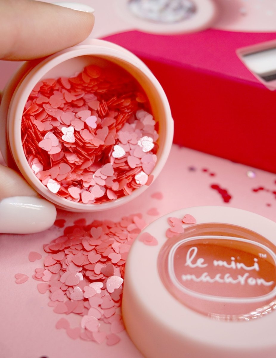 Don't break my heart! - Heart Flakes - Gel Topcoat & Powders