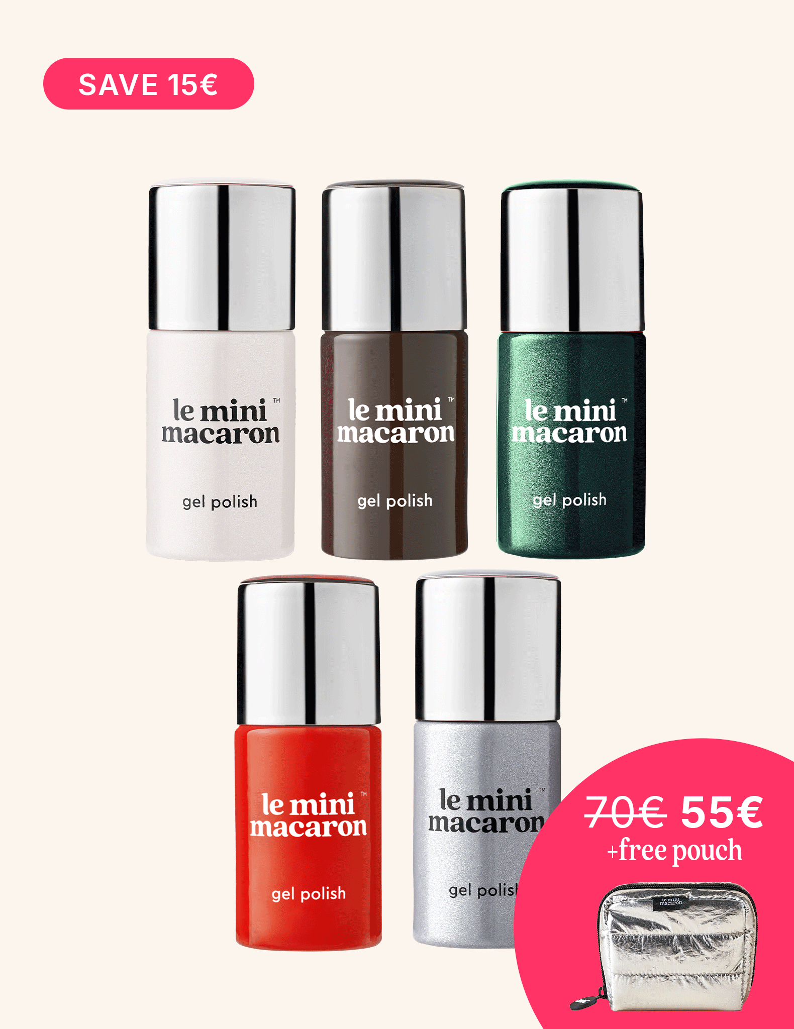 5 ESMALTES + NECESER