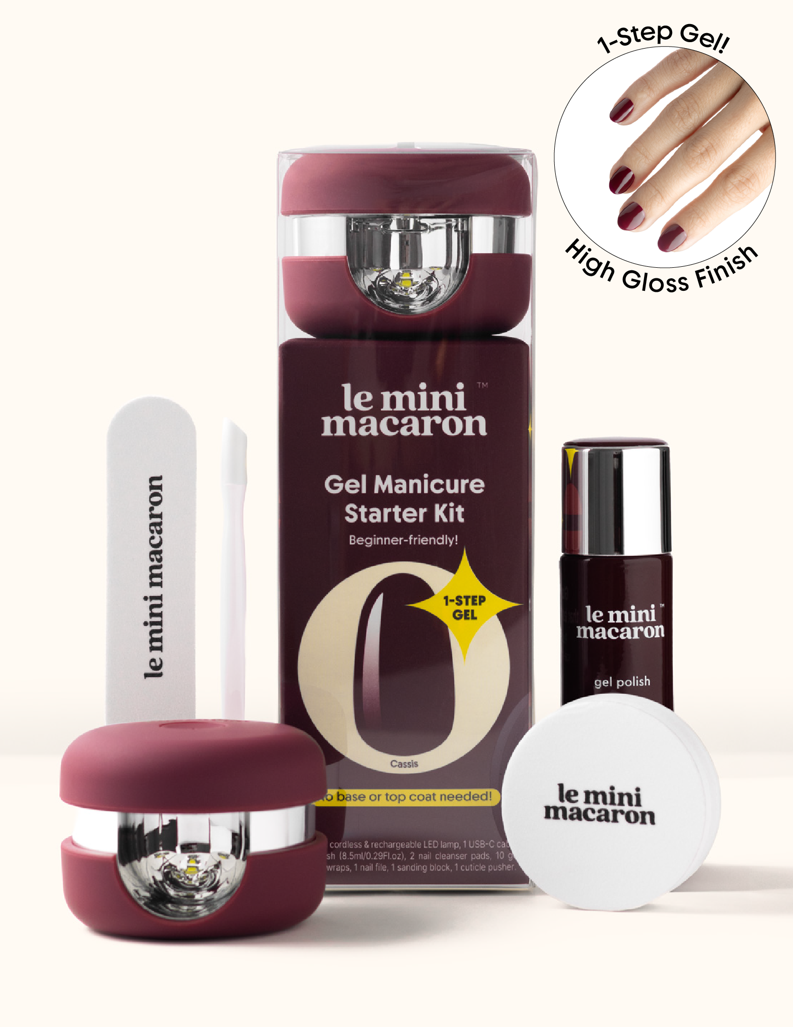 Cassis - Kit de Manicura Semipermanente Inalámbrico