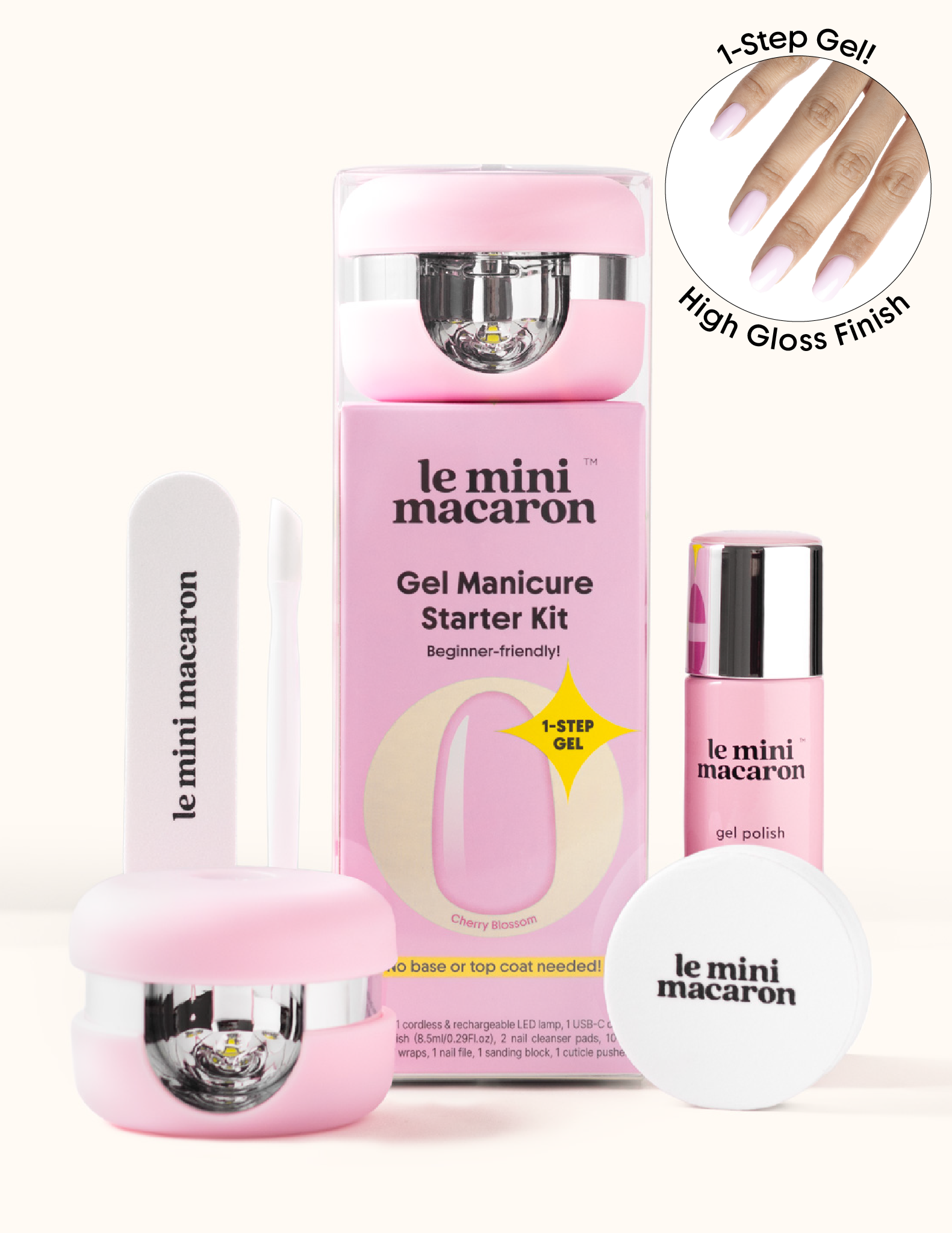 Cherry Blossom - Kit de Manicura Semipermanente Inalámbrico