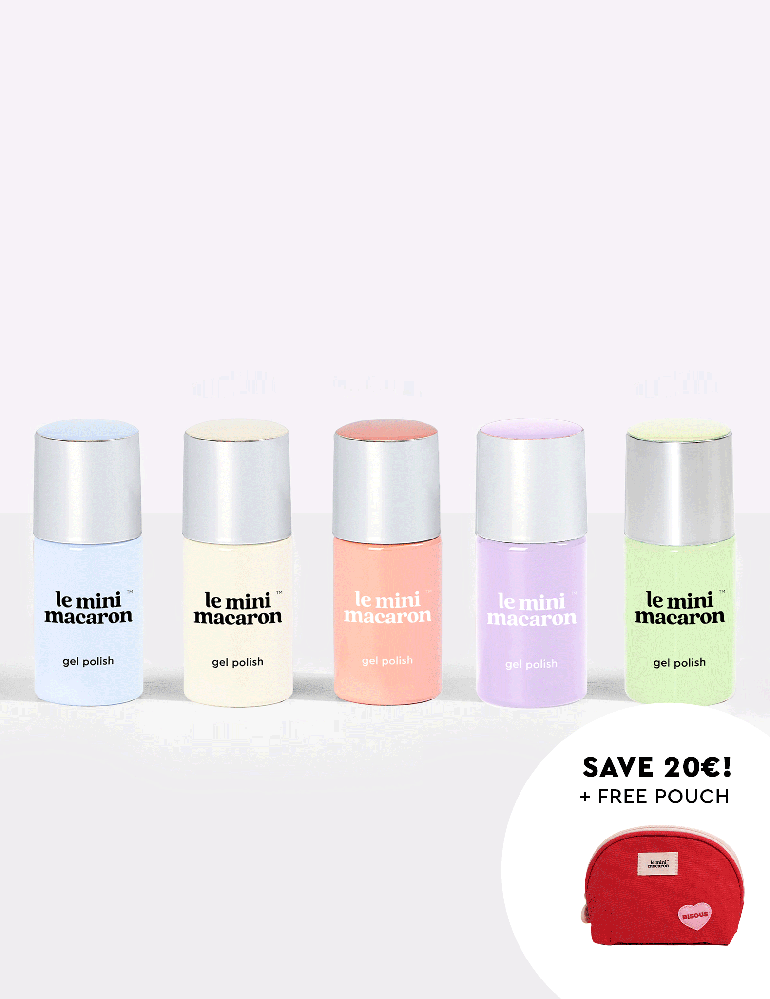 SAVE 20€ When Buying 5 Shades + FREE Cotton Pouch - Le Mini Macaron