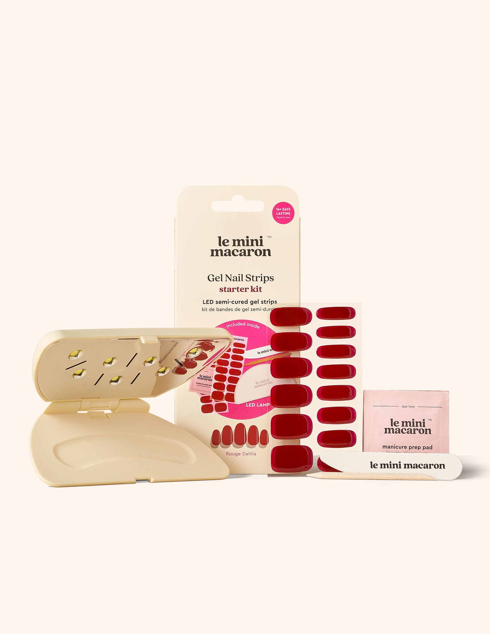 Gel Nail Strips Starter Kit - Rouge Dahlia