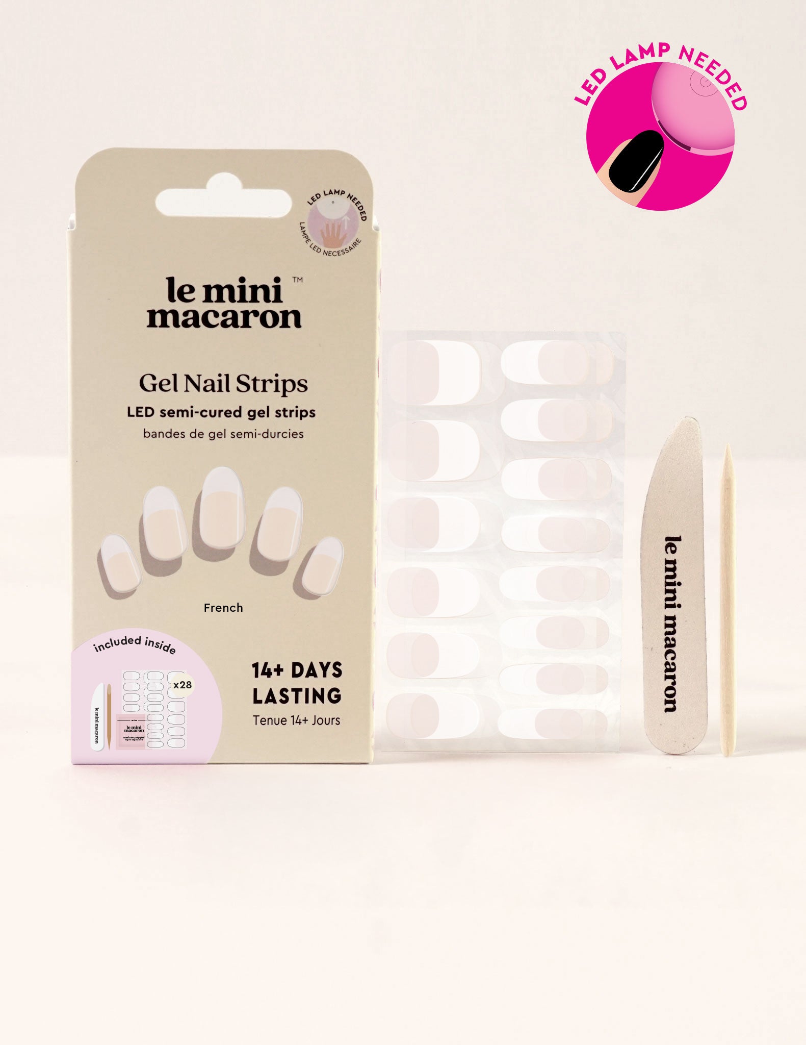 Gel Nail Strips - French