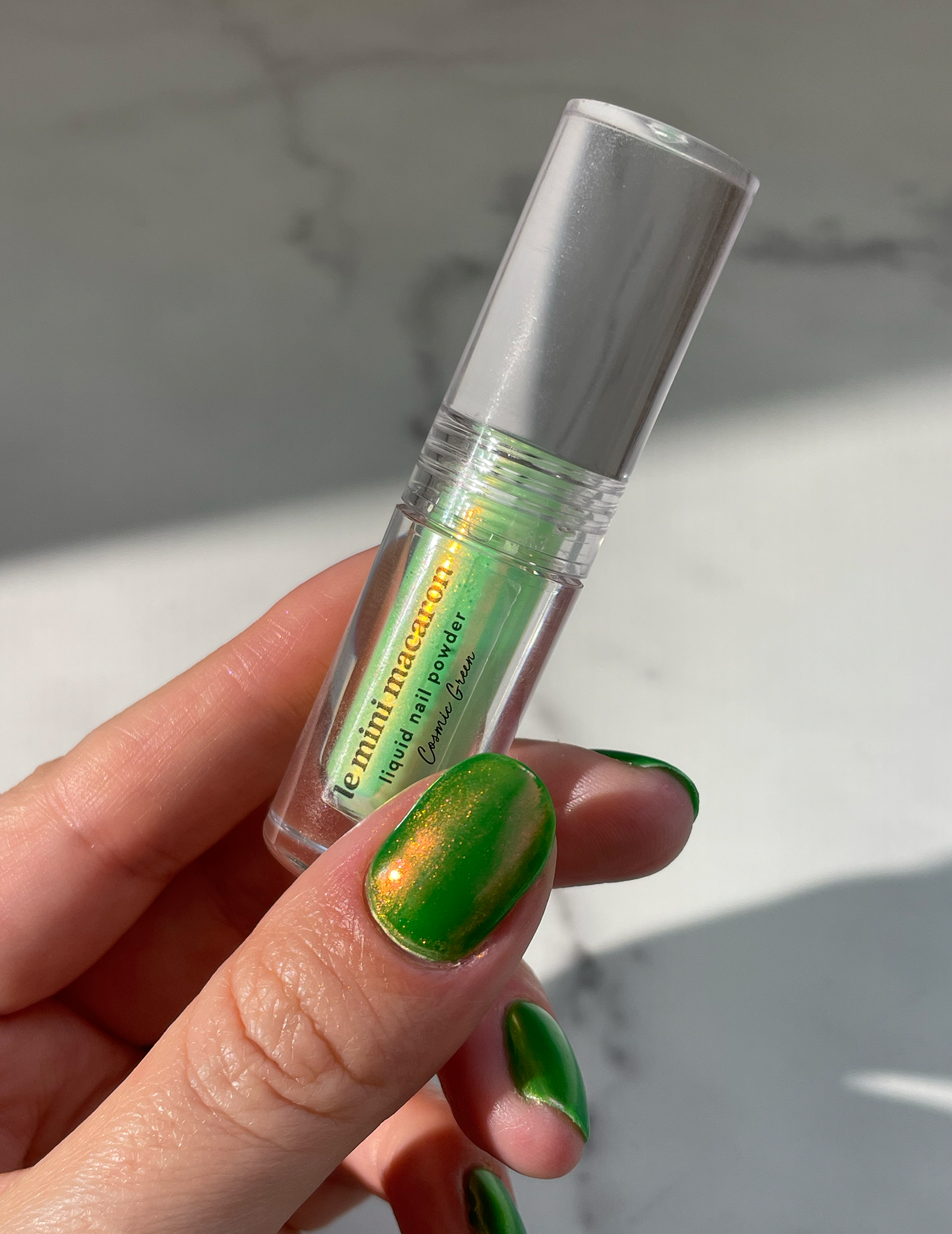 Cosmic Green - Poudre Liquide pour les ongles