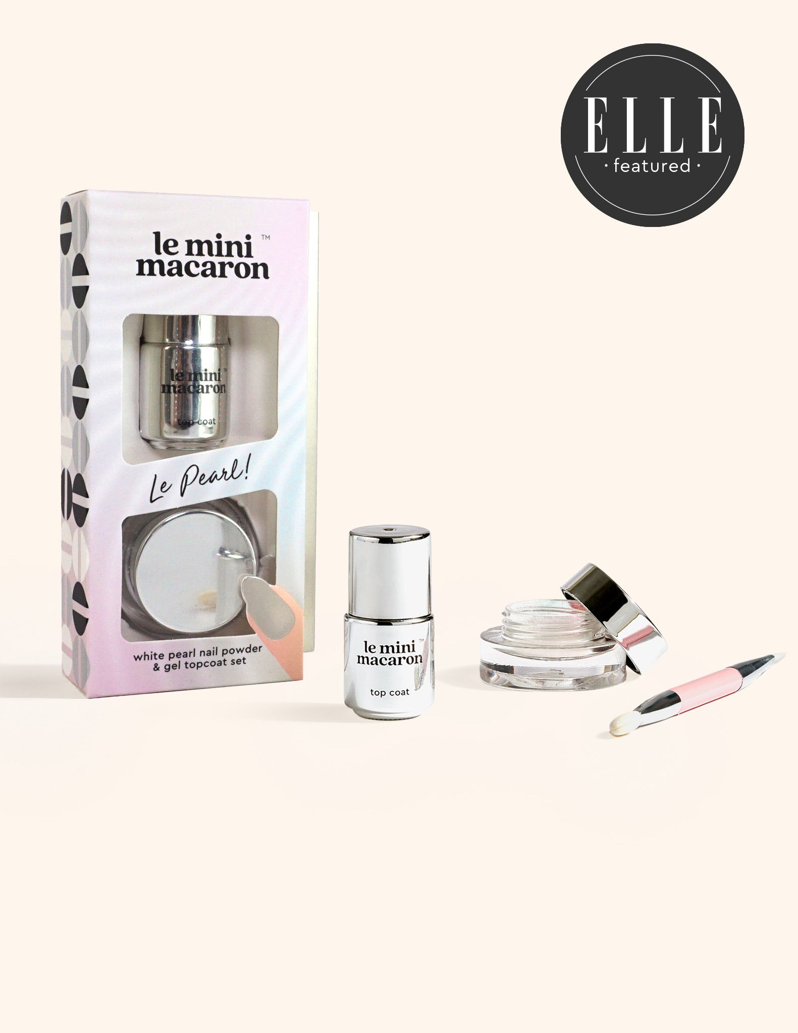 Le Pearl - Nail Powder & Gel Topcoat Set