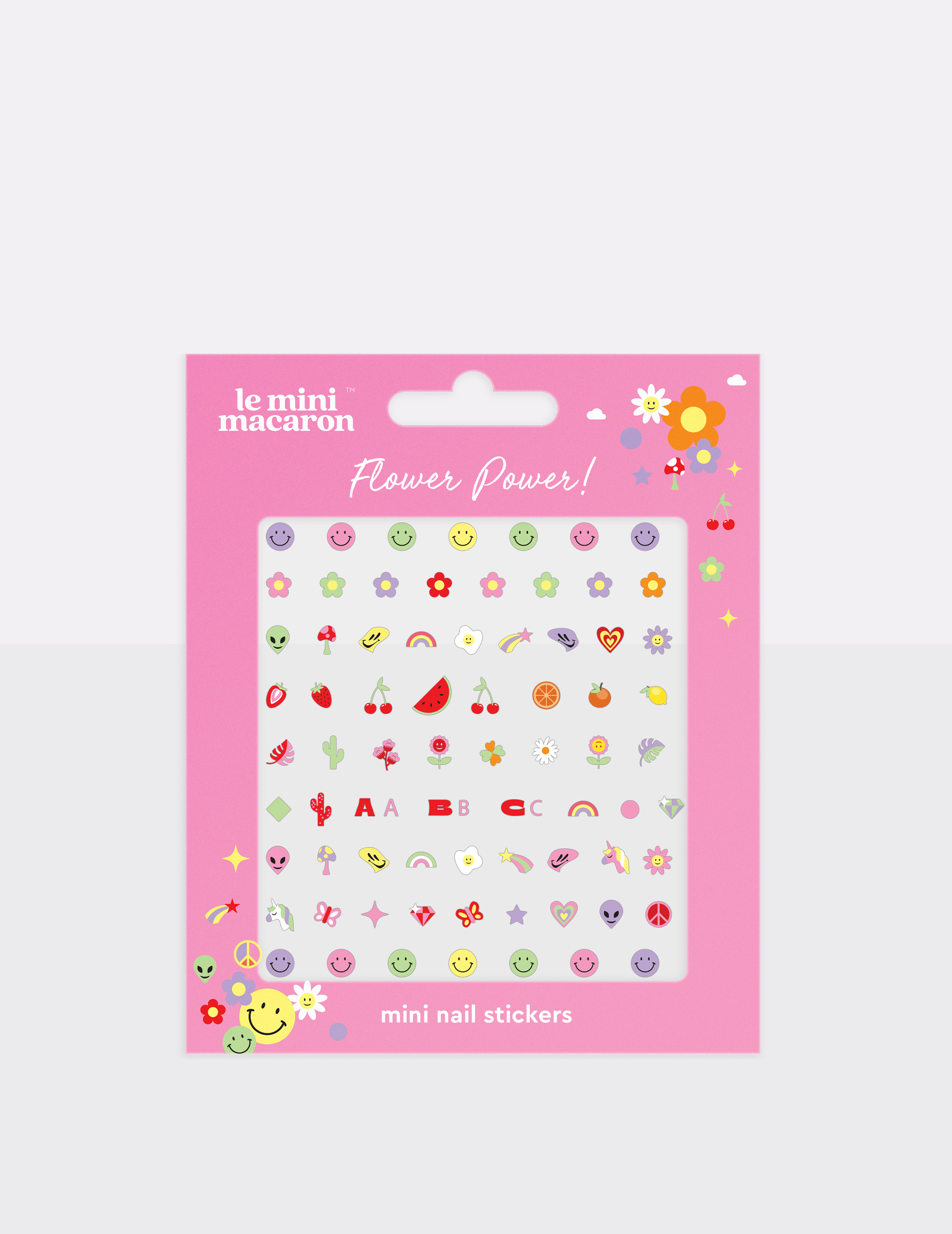Le Mini Macaron Joli Emoji Pegatinas para Uñas