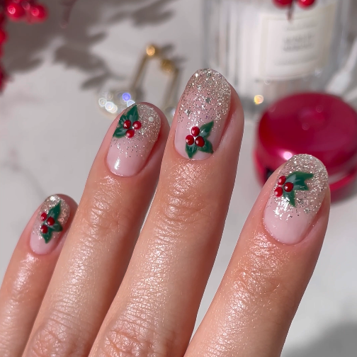 Mistletoe Sparkle Mani
