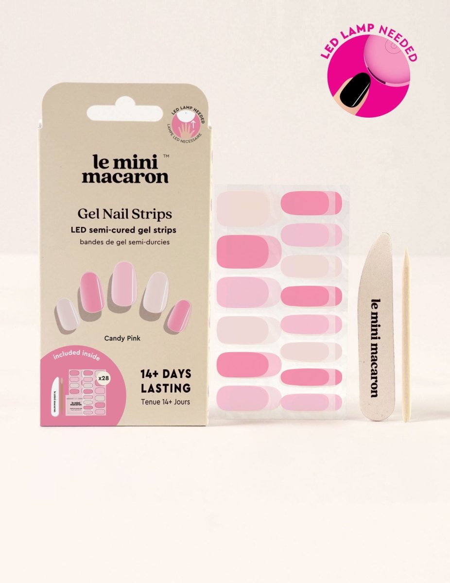 Gel Nail Strips - Candy Pink - Gel Nail Strips