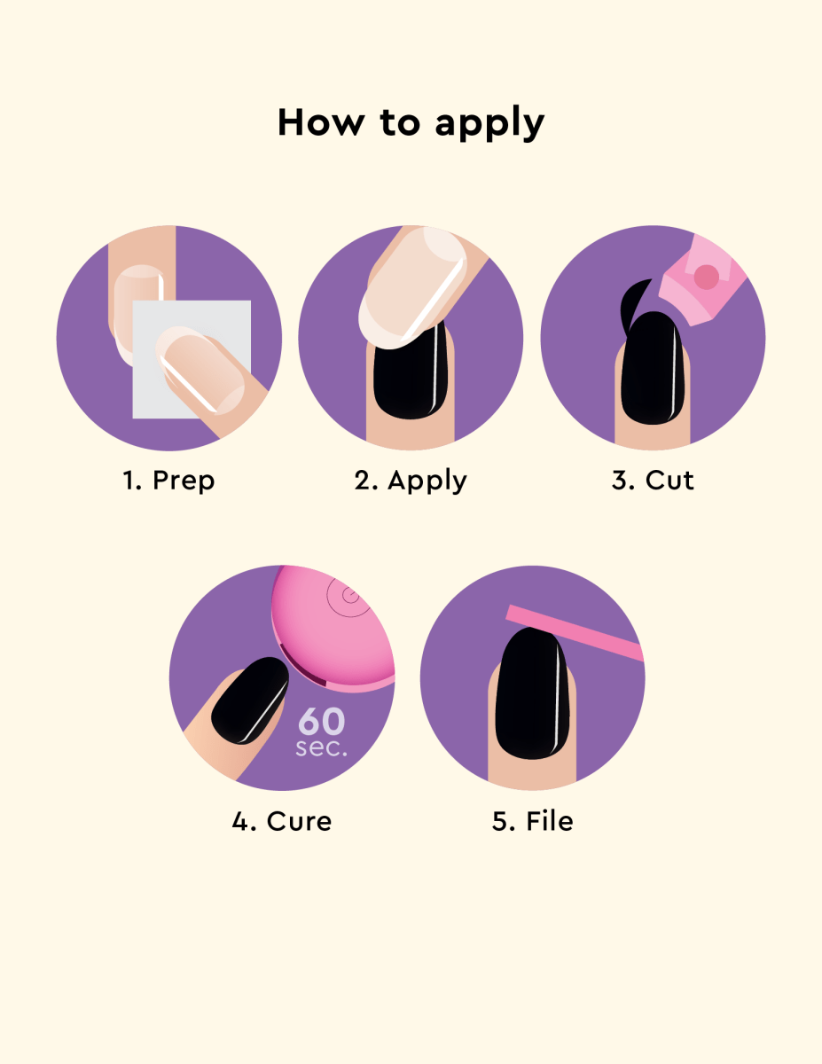 Gel Nail Strips - Licorice - Gel Nail Strips