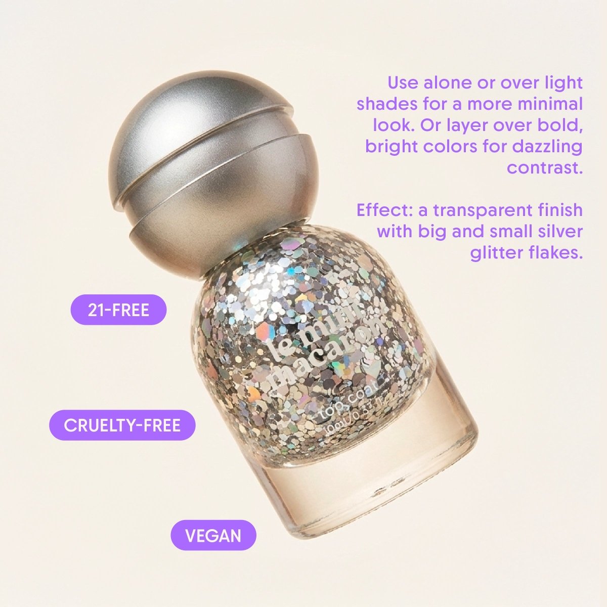 Le Sweet - Holo Glitz Top Coat - Nail Polish Top Coat