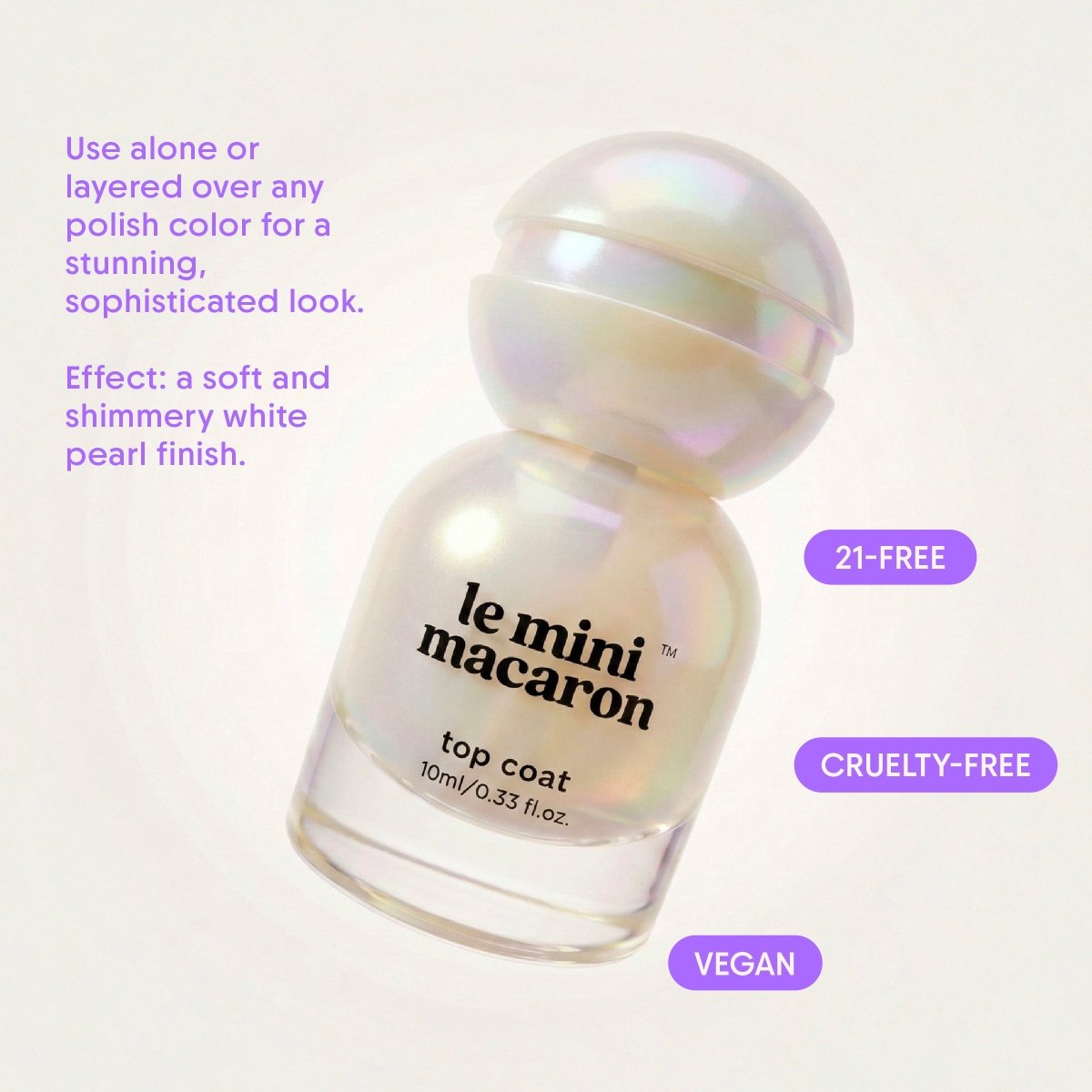 Le Sweet - Satin Pearl Top Coat - Nail Polish Top Coat